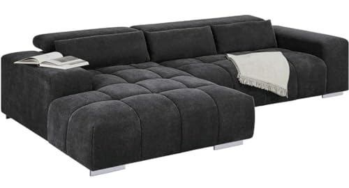 Image of Royale Hand Tufted Seven (3+2+2) Seater Elegant Wooden Base Sofa In Wide Extravagant Fabric, Gives Luxurious Look For Home /Living Room /Office /Guest Room /Hotels, Black
