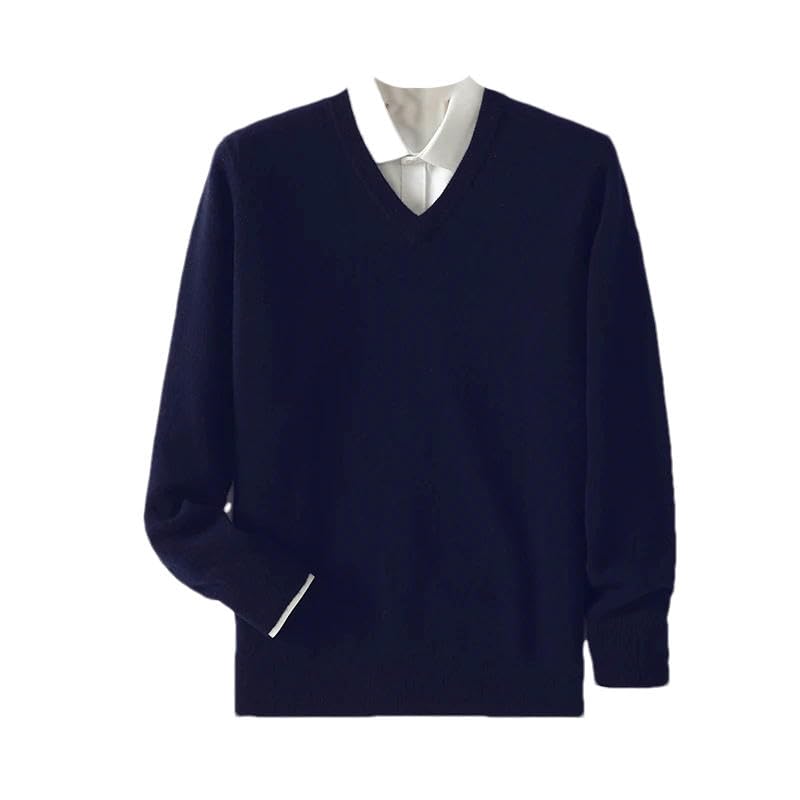 Pull col en V pour homme à manches longues décontracté pour l'automne hiver