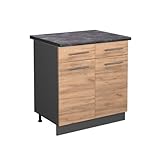 LIEFERUMFANG: Schubunterschrank mit Arbeitsplatte, Montagematerial, Montageanleitung (Sofern nicht anders angegeben, gehören Elektrogeräte und Dekorationen nicht zum Lieferumfang).