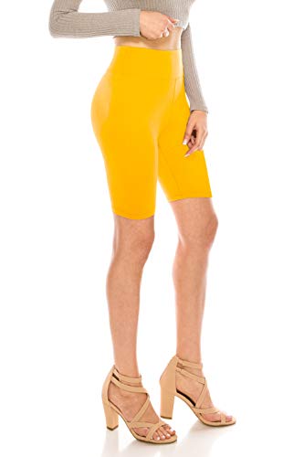 Image of ALWAYS Women's High Waist Bike Shorts - Athletic Workout Tummy Control Stretch Running Yoga Pants