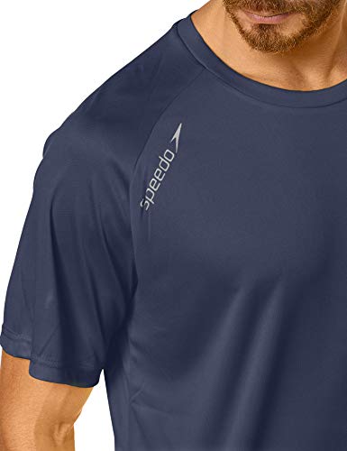 Speedo Raglan Basic, Camiseta De Manga Curta Feminino, Azul (Blue), G