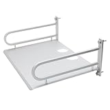 LOORGVEL Supporto Portaoggetti da Parete in Alluminio Argento, Mensola Sospesa per Router e Proiettore, Rack di Stoccaggio Semplice per Casa, Cucina e Ufficio, Installazione Rapida