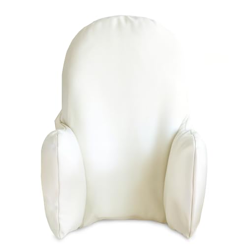 Image of Yeah Baby Goods Wipeable Cushion Cover (White) - Compatible with The IKEA Antilop Highchair - Soft, Waterproof Baby High Chair Cover