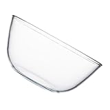 ROMISBABA Dekorative Salatschüssel aus Glas 1600 ml Transparente Glasschale für Kartoffelpüree Obst und Snacks Glatte Oberfläche Vielseitig für Küche und Esszimmer