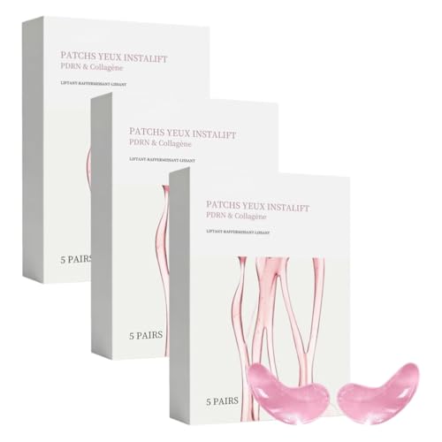 Patchs yeux InstaLift PDRN Kosalei : soin hydrogel anti-âge et acide hyaluronique, 5 paires