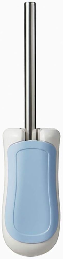 Set portascopino per WC - Scopino per WC a Parete per la Pulizia del Bagno, Senza Angolo Morto, plastica, Scarico Facile, Colore Blu - Strumento Domestico Essenziale