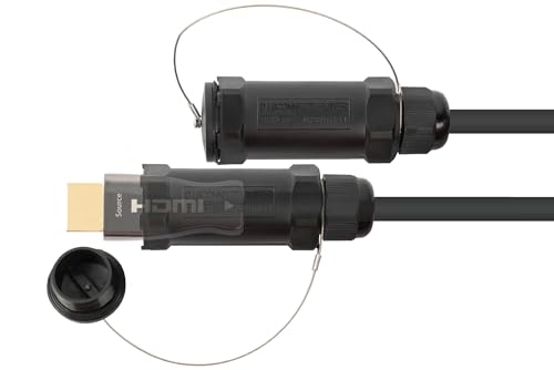 Python Aoc - Cavo Ibrido Hdmi 2.0B Ad Alta Velocità, 100 M, Conduttore In Rame+Fibra Di Vetro, In Fibra Kevlar, Protezione Dai Roditori, Resistente Ai Calci, 4K A 60Hz - 18 Gbps