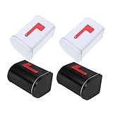 Homoyoyo Buzón Metálico Pequeño de Hojalata 4 Piezas 156X94X112 MM Negro y Blanco Caja Decorativa para Dulces Contenedor Multiusos para Almacenamiento y Decoración Navideña Hogar