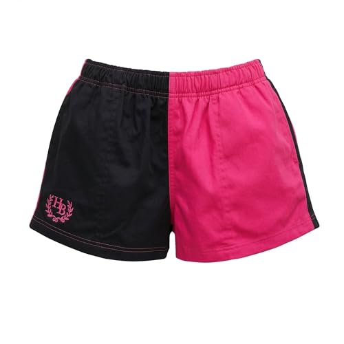 Hazy Blue Nelson - Coloured Block Shorts Unisex Sports and Leisure - Mens Shorts/Womens Shorts (UK Alpha M Regular Regular Cerise/Black)