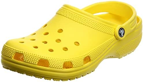 Crocs Classic Clog|Comfortable Slip On Casual Water Shoe, Lemon, 9 M US Women / 7 M US Men Shoe Charm 5-Pack | Personalize with Jibbitz | Image 1