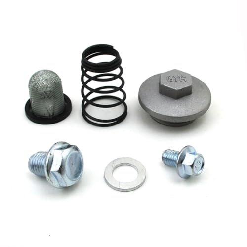 JHENSH Tappo filtro olio tappo tappo bullone guarnizione schermo molla per scooter GY6 50cc 125cc 150cc