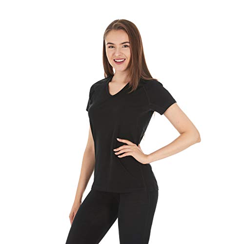 Womens Micro Weight V-Neck - 84% Merino Wool Shirt4