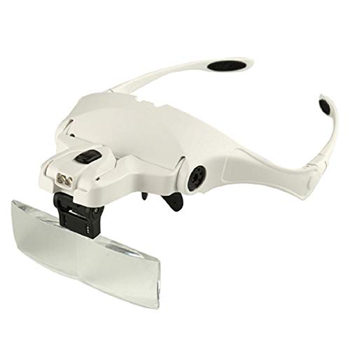 Loupe bandeau LED à grossissement multiple pour travaux de précision