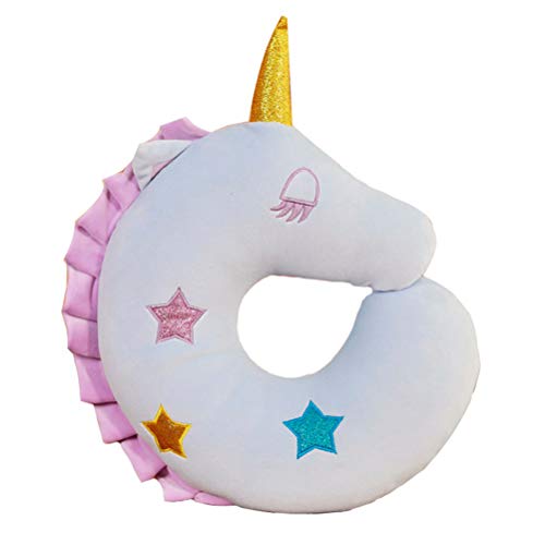 WINBST Oreiller de Cou de Licorne Oreiller de Cou en Forme de U Coussin de siège de siège de Soutien soutient la tête Oreiller de Voyage
