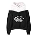 Produktbild Sweatshirt Damen Frauen Schulterfrei Tumblr Pullover Kawaii Druck Hoodie Tops Bluse KIMODO Langarm Herbst Winter Kapuzenpullover Korean Fashion XS-XXL