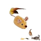 PQKL-party Katzenspielzeug Fernbedienung Maus, Katzenspielzeug Maus, Ferngesteuertes Katzenspielzeu-g, interaktives Katzenspielzeu-g mit LED-Licht Realistischen Geräuschen