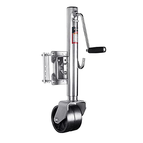 SWIVEL TRAILER JACK, Heavy Duty Boat Trailer Jack with 6'' Dual Wheels