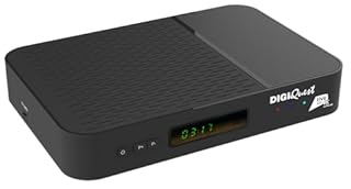 DIGIQUEST AX3_tivùsat UNIVERSALE | Decoder COMBO 4K tivùsat con Triplo Tuner DVB-T2 HEVC Main 10 (10 bit), DVB-S2, Powered by Android TV™ | Controllo vocale | Google Cast™ | Smartcard tivùsat Inclusa