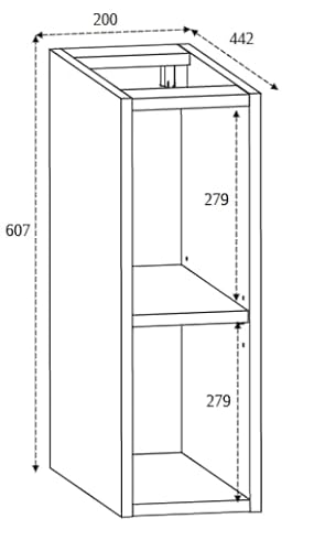 3E 3xE living.com Mueble de baño 140 CM (2 X 60 + 20), Roble Claro 140 x 77 x 46 cm - imagen 9