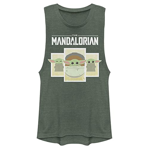 Débardeur femme Star Wars The Mandalorian en coton vert pour un look geek et décontracté au quotidien