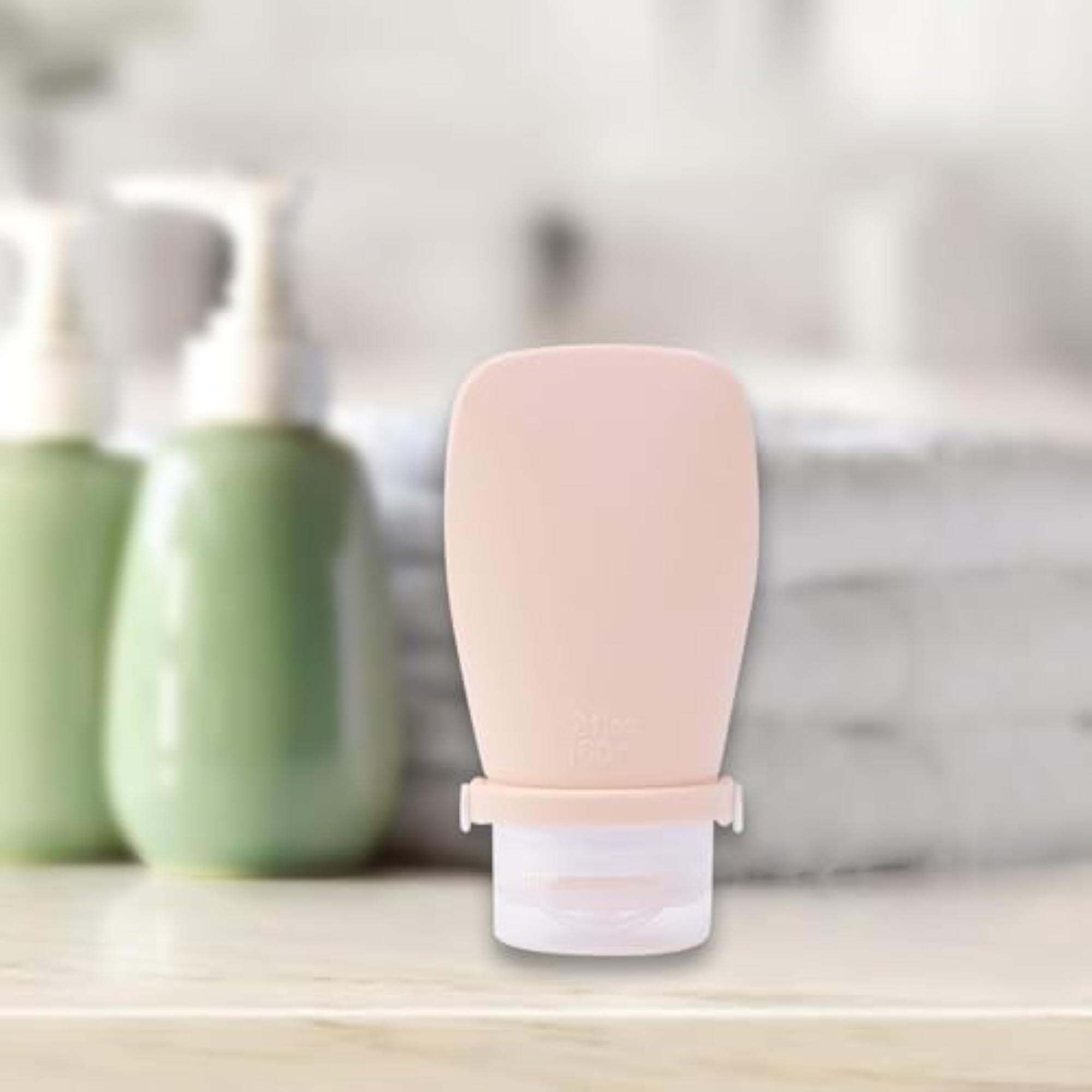60ml Travel Bottle Gift, Squeezable Leakproof Dispenser in Light Orange