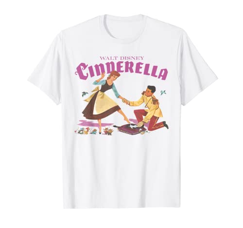 Disney Cinderella Shoe Fitting Title Logo T-Shirt