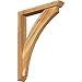 Ekena Millwork 4"W x 24"D x 32"H Thorton Slat Rough Sawn Bracket w/Offset Brace, Western Red Cedar