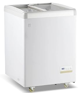 METRO Professional Vetrina Congelatore a Pozzetto GICC1108, 120L, 2 Cestelli, 4 Ruote, Funzione di Congelamento Rapido, Serratura