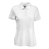 Fruit of the Loom - Ladies Polo Mischgewebe M,White