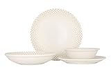 Rinart Juegos de vajilla (Medium) - Punto - 24 piezas - 6 Personas - Porcelana