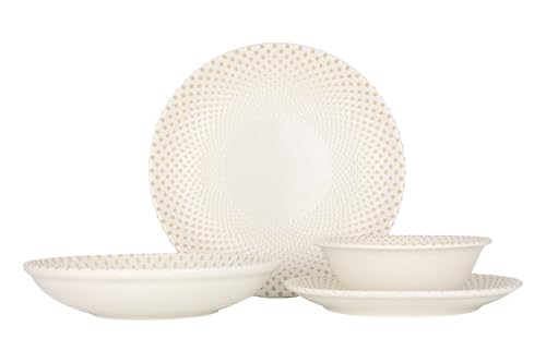 Rinart Juegos de vajilla (Medium) - Punto - 24 piezas - 6 Personas - Porcelana