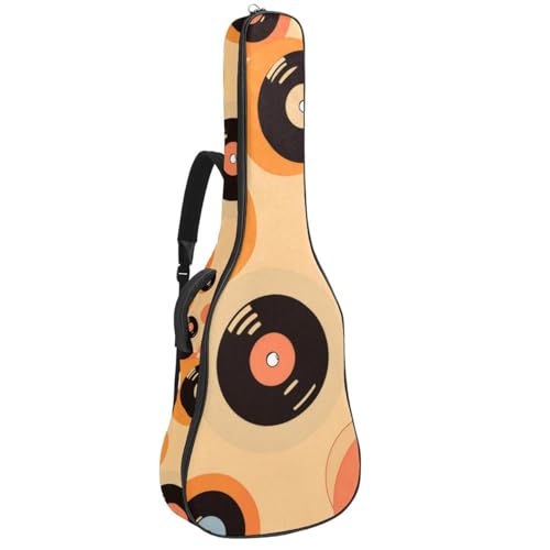 Sac pour guitare 101,6 cm étanche avec plusieurs poches de rangement disques