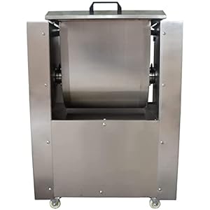 Electric Meat Vegetable Mixer Stainless Steel Commercial Food Processer Meat Grinder Sausage Stuffing Machine Electric Meat Mixer 10.5 Gallon (40L) 110V