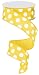 Polka Dot Wired Edge Ribbon (1.5", Yellow White) - 10 Yards : RG158629