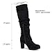 mysoft Women's Knee High Boots Fashion Chunky Block Heel Warm Winter Boots with Side Zippers