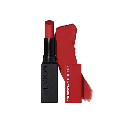 Image of REVLON ColorStay Suede INK Lipstick, Waterproof, Longwear, Transfer proof, Antioxidant-rich Vitamin E, With Vegan Formula made without parabens, That Girl - 008