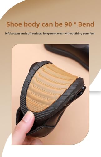 New Mother Spring and Autumn Models in The Elderly Women's Shoes Comfortable Middle-Aged Leather Black Work Soft Sole Single Shoes3