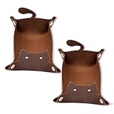 PHYNDR 2 Stück Würfeltablett mit Katzenmotiv,DND zubehör Würfelunterlage,Würfelteller,Dice Tray,Würfelbrett Faltbar,Mit Einer Reihe Von DND Würfel Set