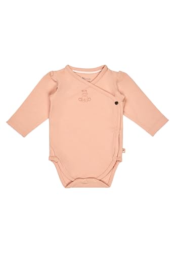 Sterntaler Body aus Baumwolljersey - Langarm Body in Wickeloptik mit Druckknöpfen - Mädchen Unterwäsche mit Front Print Fohlen Sunny - pflegeleicht - Babykleidung ab Geburt - Aprikose - Größe 62