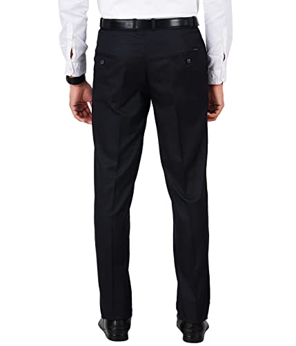Image of Mc Henry Men's Wrinkle Free Polyester Blended Stretchable Self Design Formal Regular Fit Trousers