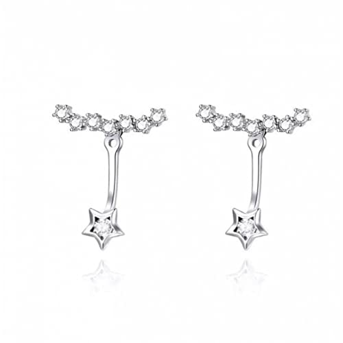 Dazzling Star Ear Jackets Clear Tiny Earrings for Women Health Fine Jewelry s for