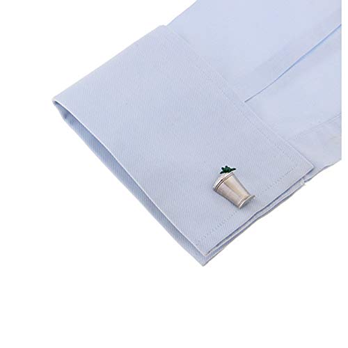 Mancuernillas clásicas plateadas para hombres miniatura 3