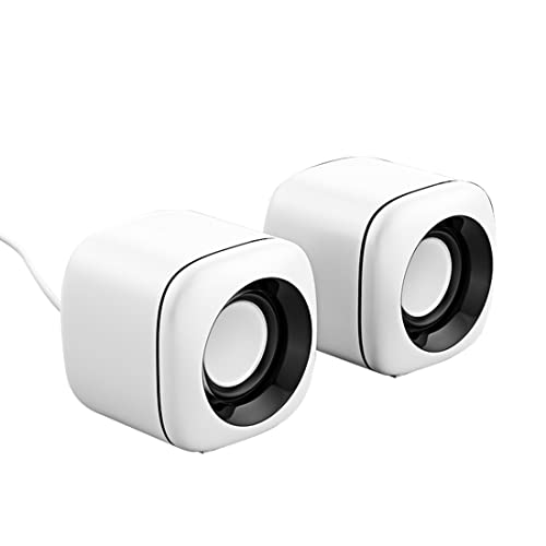 L USB d PC Xs[J[ USB Q[Rs[^[Xs[J[ HiFi XeI͂ȃXs[J[ fA`l 3.5mm Aux-in ڑARs[^[fXNgbvbvgbv PC /47 (Color : White)