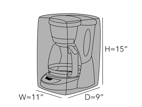 Image of Covermates Coffee Maker Cover, 11 inchW x 9 inchD x 15 inchH, Black