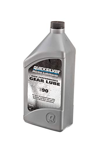 Quicksilver 858064QB1 Hochleistungsfähiges SAE 90 Getriebeöl für Mercury Außenbordmotoren und MerCruiser Z-Antriebe, 1 Liter, Grau
