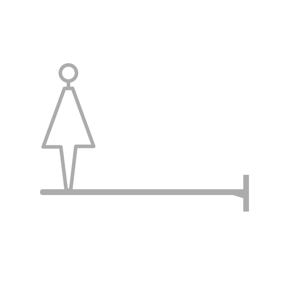 GTHTUHFD Chalke Side Hung Metal Wc Door Sign, 20.7X32Cm/8.1X12.6Inch Male And Female Toilet Sign Hotel Bathroom Signage Restroom Signage Public Bathroom Logo Guide Sign Silver-Women