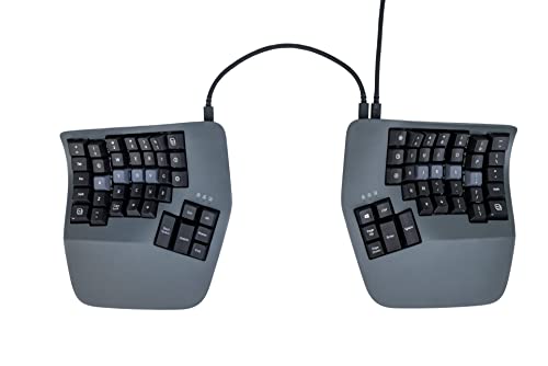 Kinesis Advantage360 Split Ergonomic Keyboard - Usb-C | Mechanical Switches | Fully Programmable | Contoured Shape | Adjustable Tenting | Pbt Keycaps #TOP7