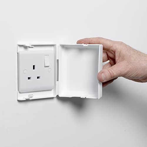 SocketLoc UK Electrical Key Lockable Single Plug Socket Protector Cover - Stops Tampering with Plugs and Sockets - Suitable for All Standard Depth UK Plugs (One Pack)