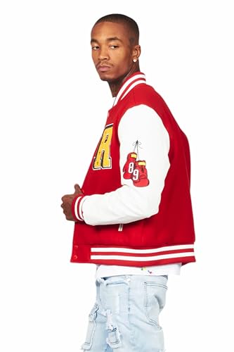 Men's Eisen Red/White Varsity Jacket4