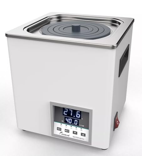 ele ELEOPTION 110V 300W Lab Water Bath Digital Thermostatic Heater Electric Heating Devices Stainless Steel Liner 3L